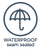 WATERPROOF seam sealed